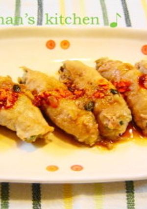 残った餃子のあんで肉巻き餃子♪-レシピのメイン写真