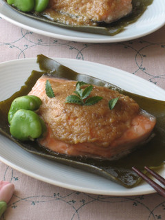 鮭の胡麻味噌蒸し-レシピのメイン写真