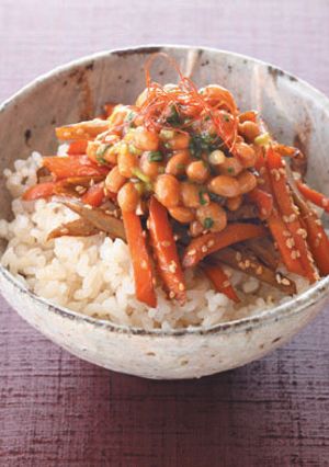 きんぴら＋韓国納豆丼-レシピのメイン写真