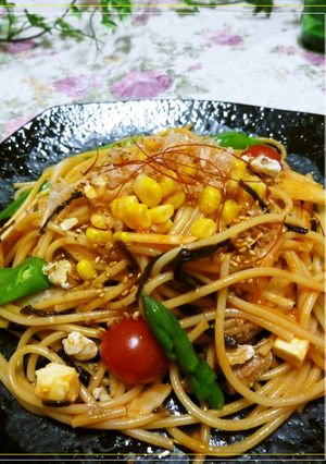 １日分の野菜　体にやさしい和風パスタ-レシピのメイン写真