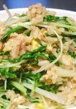 ツナと水菜の和風チャーハン-レシピのメイン写真
