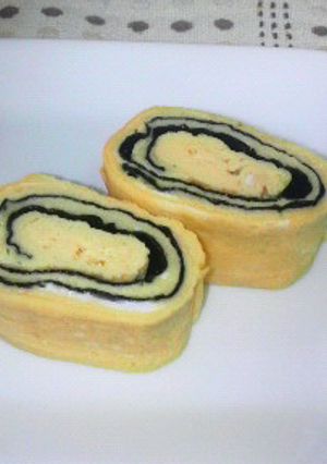 お花見にお弁当に海苔を巻いた玉子焼き-レシピのメイン写真