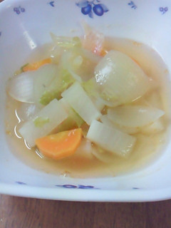 貝ダシダで食べる野菜スープ-レシピのメイン写真