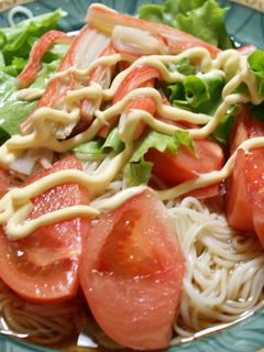 サラダそうめん(秘伝の万能麺つゆ)-レシピのメイン写真
