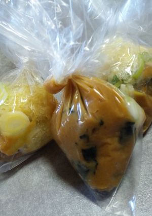 味噌玉　１食分の具入りで冷凍保存♪-レシピのメイン写真