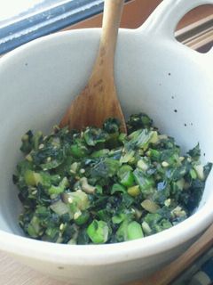 ご飯の友。青菜のにんにく炒め-レシピのメイン写真
