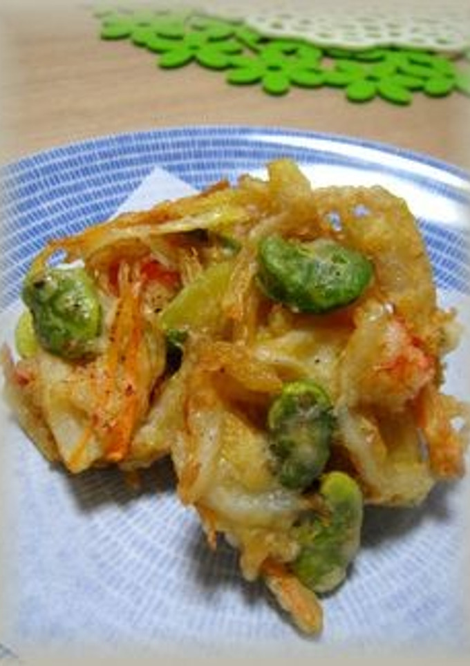空豆と海老のかき揚げ☆-レシピのメイン写真