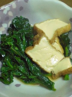 菜の花と厚揚げの煮物-レシピのメイン写真