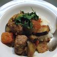 cafe風☆ミートボールと茄子のトマト丼
