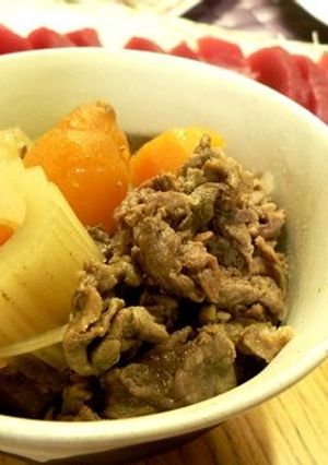 圧力鍋で牛肉と根菜＆セロリの煮物-レシピのメイン写真