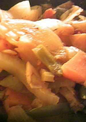 ダイエット：野菜と生姜のカレートマト煮-レシピのメイン写真