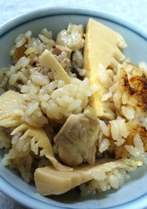 簡単★タケノコと鶏肉の炊き込みご飯-レシピのメイン写真