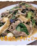 【豚肉と厚揚げのとろみ煮　味噌風味】♪
