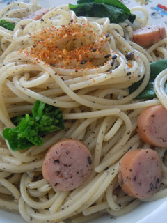 昆布茶で*和風黒ゴマあえパスタ-レシピのメイン写真