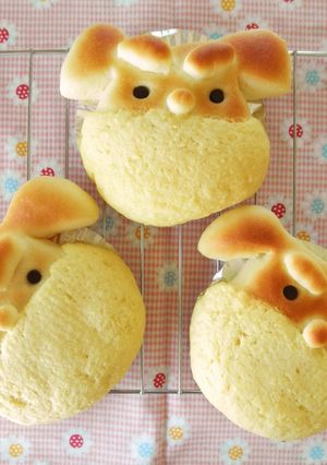 いぬパン　シュナウザーのメロンパン-レシピのメイン写真