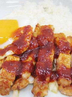 【辛口『豚テキ』ご飯】の作り方-レシピのメイン写真