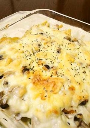 簡単！！かぼちゃときのこのグラタン風-レシピのメイン写真
