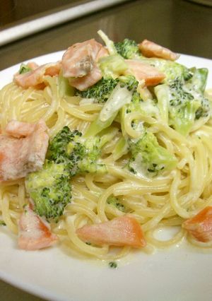 ブロッコリーとサーモンのクリームパスタ-レシピのメイン写真