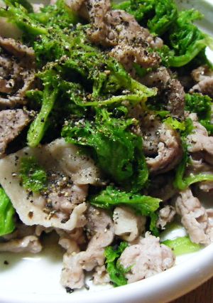 豚肉のさっぱり★マスタードリーフ炒め-レシピのメイン写真