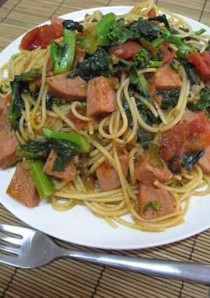 簡単☆菜の花とトマトのパスタ-レシピのメイン写真