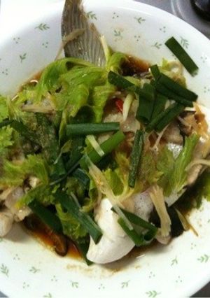 魚の醤油とオイスターソース蒸し-レシピのメイン写真
