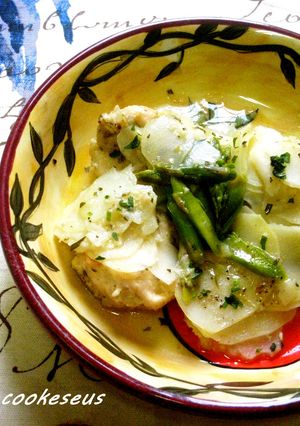 鶏肉のポテトとアスパラのスープ煮-レシピのメイン写真