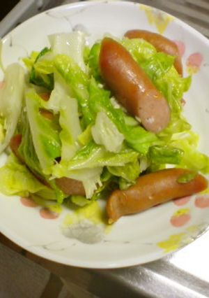 春キャベツとチョリソの炒めもの-レシピのメイン写真