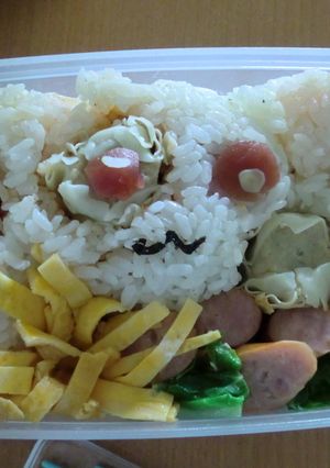 QBざまぁ弁当 キャラ弁-レシピのメイン写真