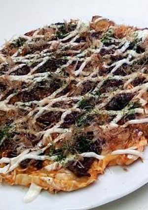 １日分の野菜できのこ入りお好み焼き-レシピのメイン写真