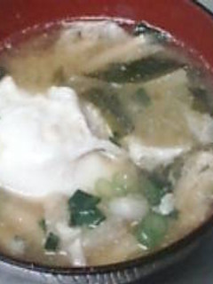 朝ご飯@スピード卵のお味噌汁(裏技)-レシピのメイン写真