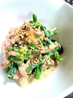 菜の花とツナのマヨ味噌和え-レシピのメイン写真