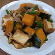 厚揚げと豚バラの甘辛炒め煮