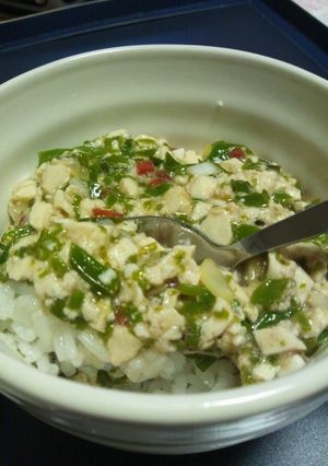 ＊さっぱり美味い！！豆腐×梅×めかぶ丼＊-レシピのメイン写真