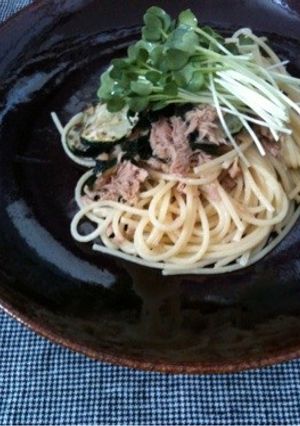 わかめとズッキーニのパスタツナ入り-レシピのメイン写真