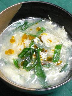 ニラと帆立と春雨の中華風スープ-レシピのメイン写真