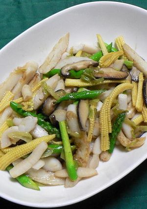 タイラギと笹カマボコの中華風野菜炒め-レシピのメイン写真