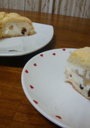 メロンパンdeメロンドームアイスケーキ-レシピのメイン写真