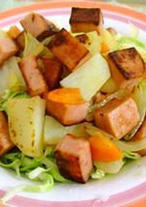 ロコモコ風スパム丼-レシピのメイン写真