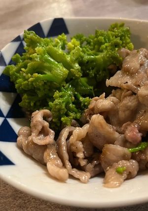 ロマネスコと豚バラ肉のガーリックバター炒め-レシピのメイン写真
