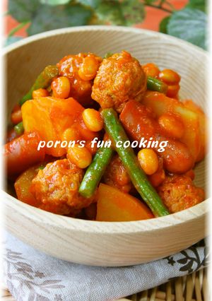 ✿じゃが芋と豚団子の野菜ジュース煮込み✿-レシピのメイン写真