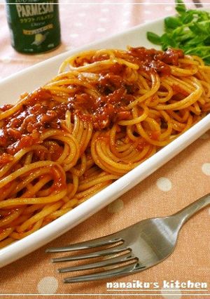 食べラーで♡ピリ辛ガーリックトマトパスタ-レシピのメイン写真