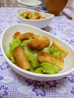 ✿春キャベツと油揚げの辛子醤油和え✿-レシピのメイン写真