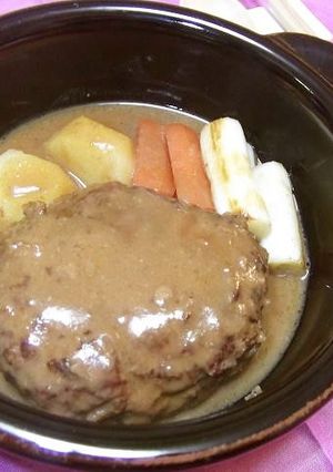 味噌煮込みハンバーグ-レシピのメイン写真