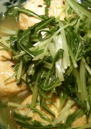 「がんも」と水菜煮-レシピのメイン写真