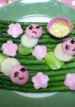 いかだアスパラにお花見団子のかまぼこ！君-レシピのメイン写真