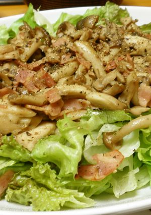 レタスときのこのＨＯＴサラダ-レシピのメイン写真