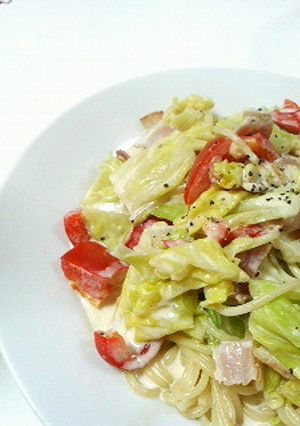 簡単！春キャベツのクリームパスタ♪-レシピのメイン写真