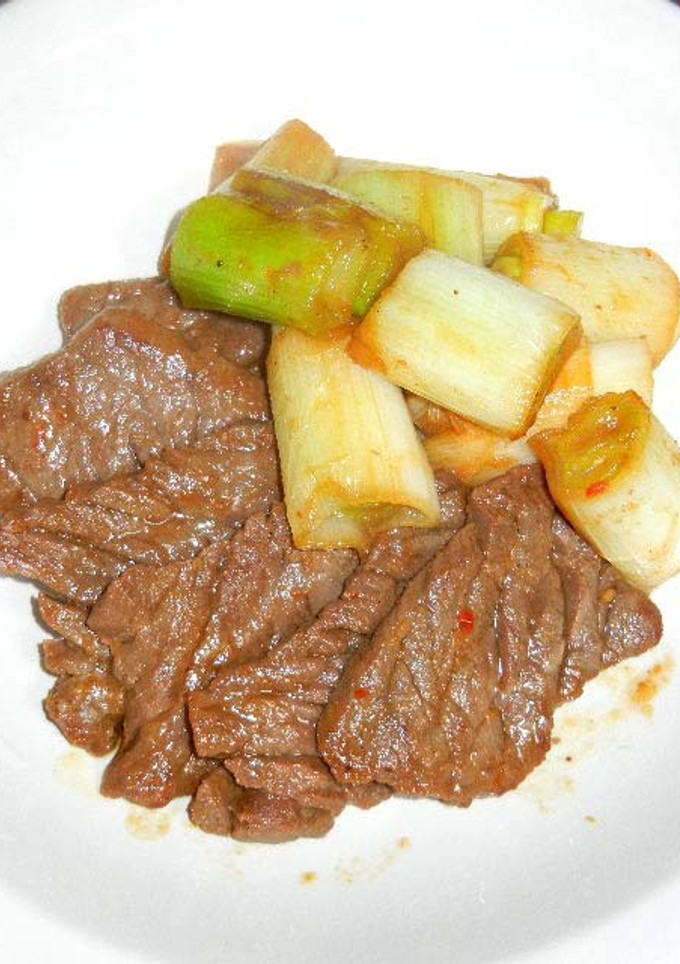 牛肉と長ネギの焼肉のタレ焼き-レシピのメイン写真