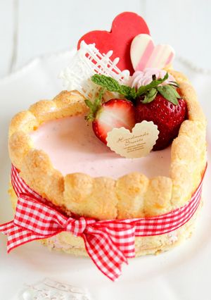 * 苺のシャルロット♡レアチーズケーキ♪-レシピのメイン写真