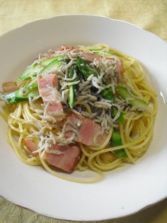 しらすとアスパラとベーコンの春色パスタ☆-レシピのメイン写真